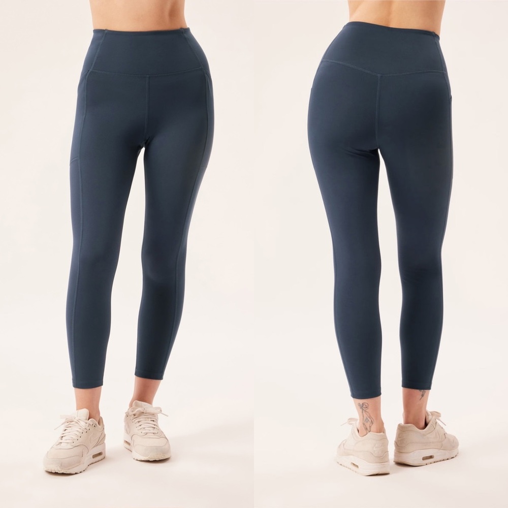 Girlfriend Collective Compressive Pocket Leggings - Midnight Navy Blue